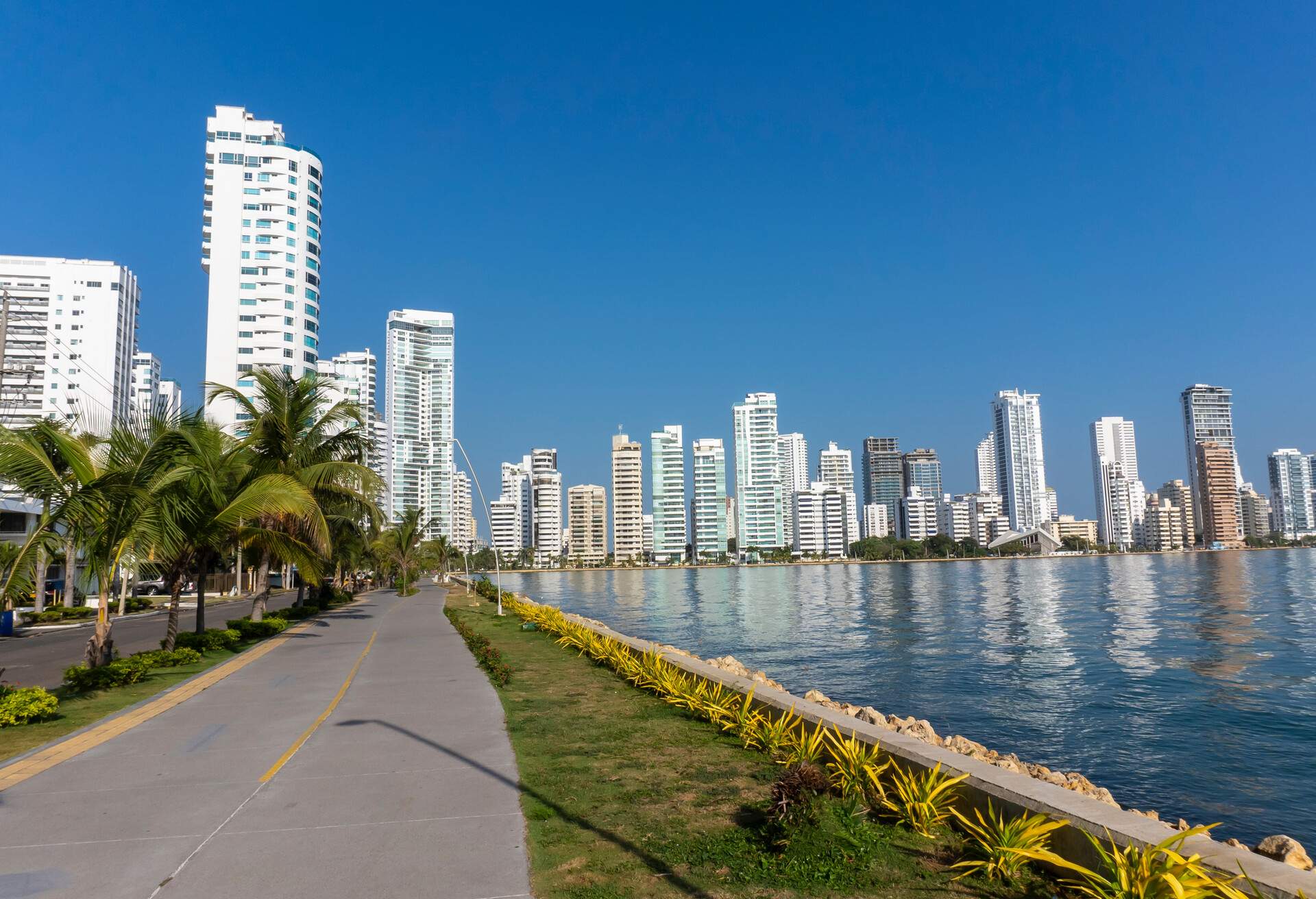 Views of the Malecon Castillo grande in Cartagena Colombia; Shutterstock ID 1335693212