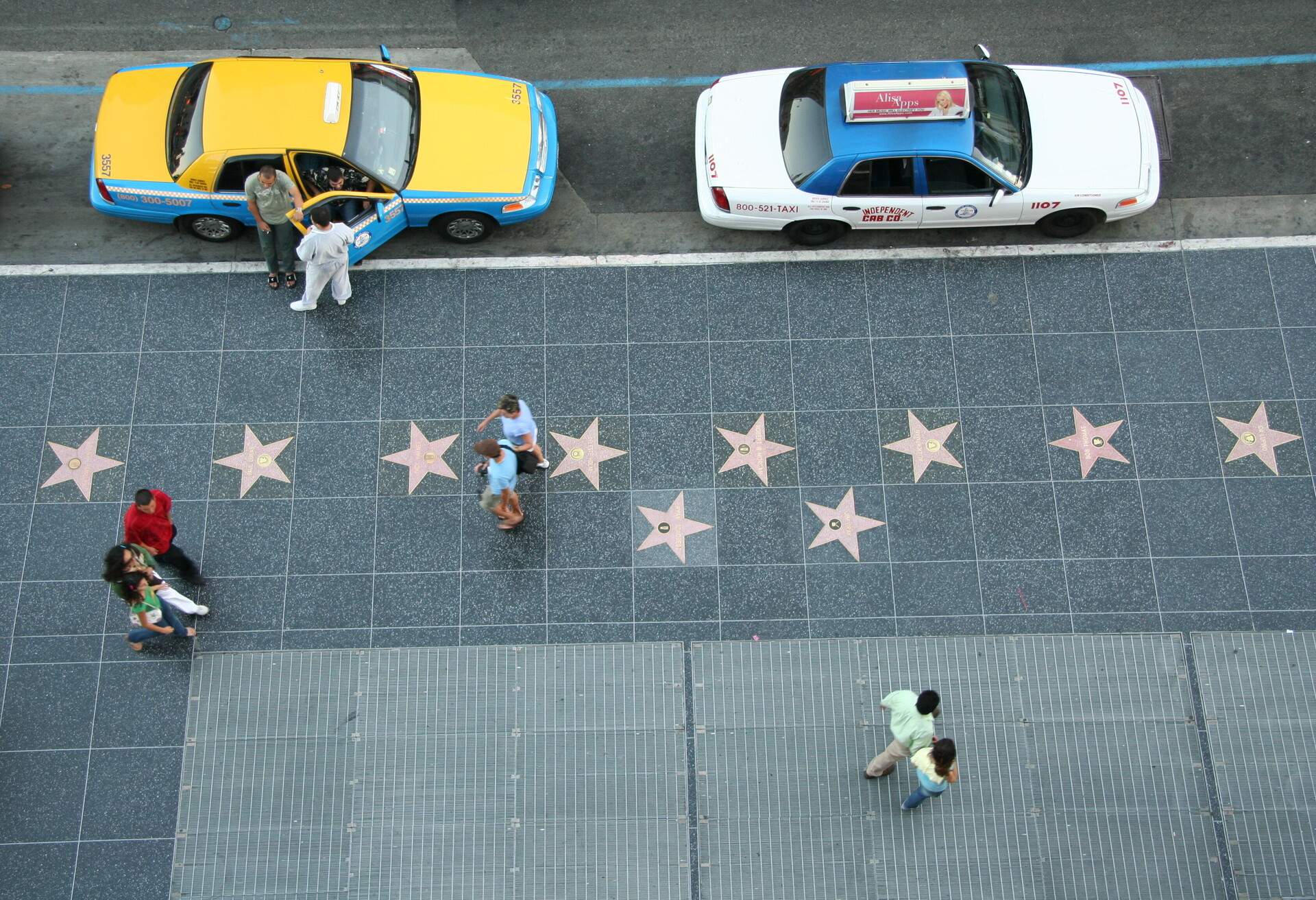 Hollywood boulevard from above; Shutterstock ID 544706