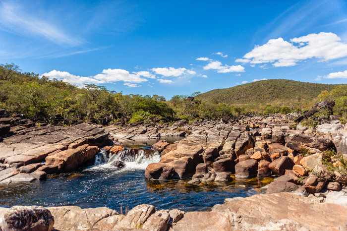 Patrimônio Mundial da UNESCO, o Parque Nacional da Chapada dos Veadeiros conta com inúmeras piscinas naturais