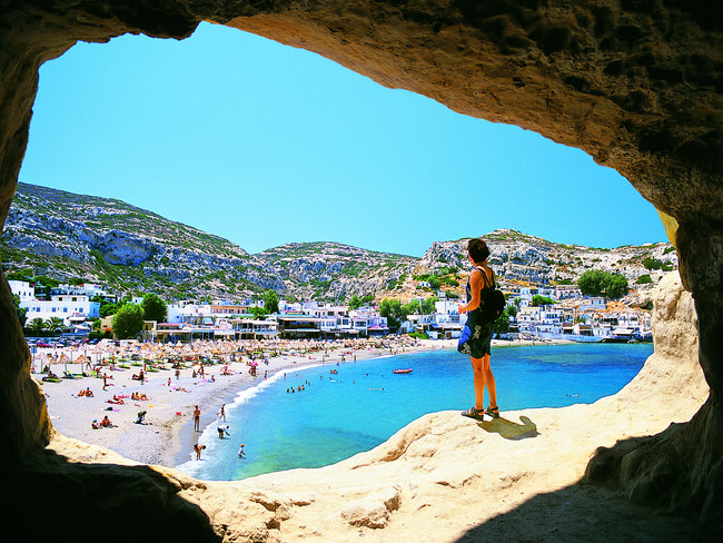 Nada melhor do que encerrar um mochilão pela Europa em uma ilha grega - Creta é das mais bonitas!