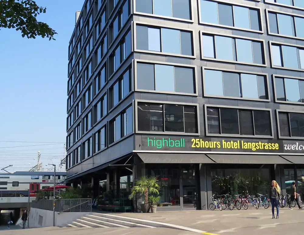 Fachada do 25hours Hotel Langstrasse Zurique