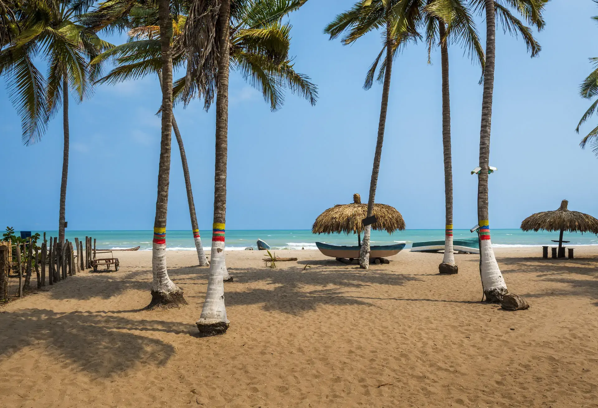 A bela praia de Palomino é um dos destaques da costa caribenha da Colômbia