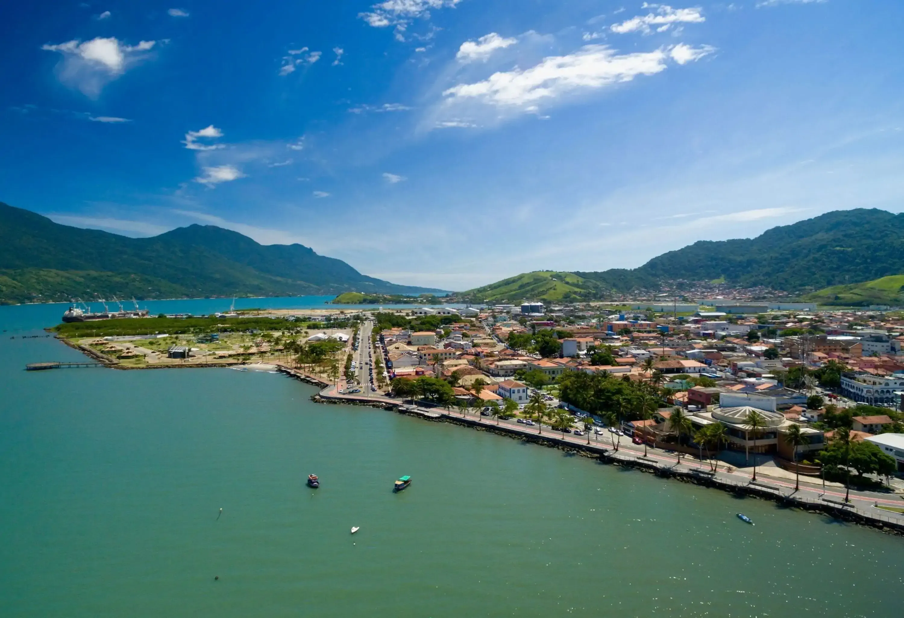 Aerial View of Sao Sebastiao, Sao Paulo, Brazil; Shutterstock ID 542547346