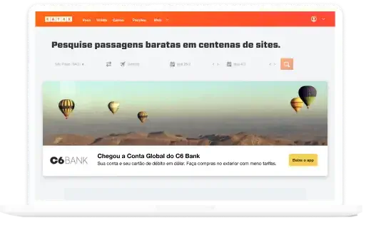 Takeover na página inicial