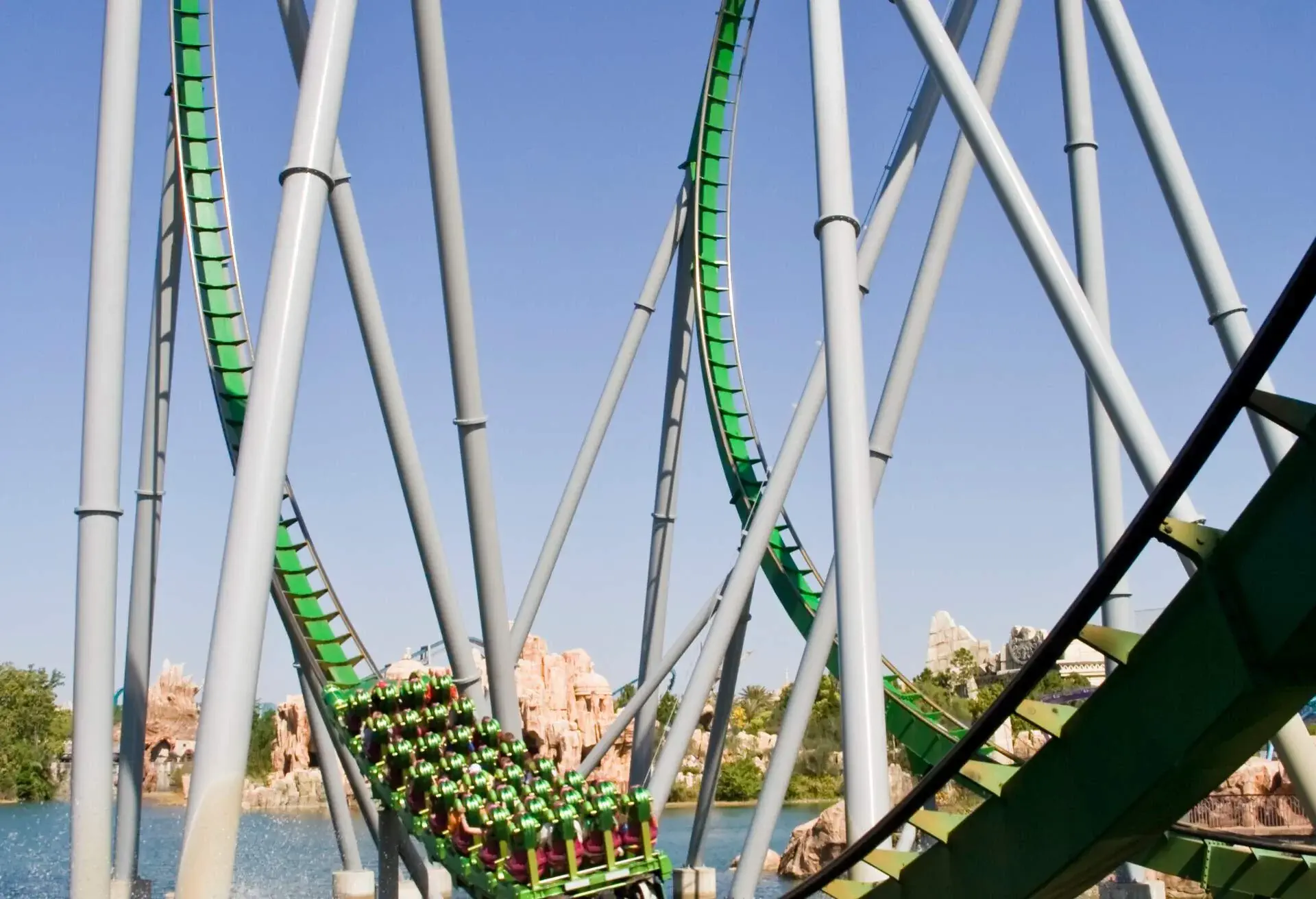 White knuckle extreme roller coaster